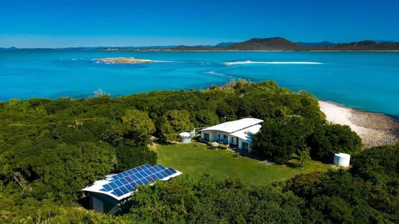 Victor Island in Queensland’s Whitsundays has been listed for auction in April. Picture: Ray White Commercial