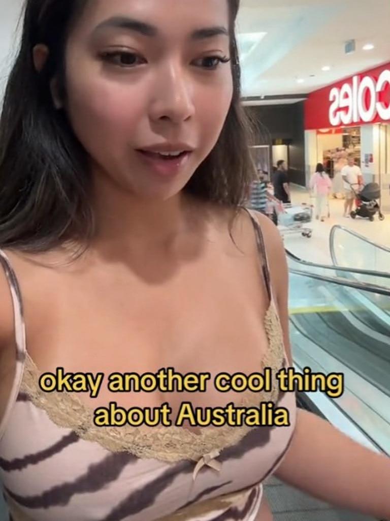 A US tourist says Aussie travelators are 'super cool'. Picture: TikTok/beefystuu