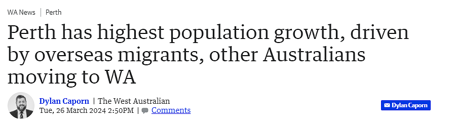 珀斯成热门移民地，人口增幅全澳第一，这三个区最受海外移民青睐（图） - 1