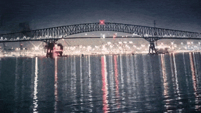 1死6失踪！美国著名大桥被巨轮撞垮，半分钟断成4截，坍塌画面曝光（视频/组图） - 2