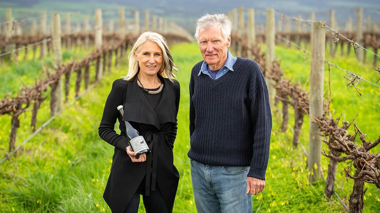 Mary Hamilton and her father Hugh Hamilton at their McLaren Vale vineyard.