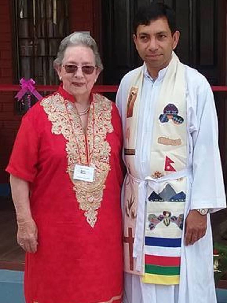 Joan Correll and former Anglican priest Thomas Karamakuzhiyil. Picture: Supplied