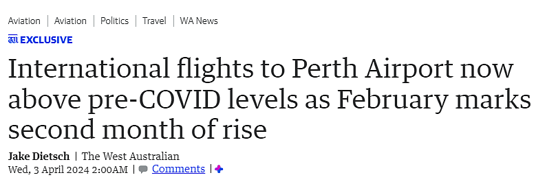 珀斯国际航班全面恢复，机场迎游客大爆发，旅游厅长：航空对西澳经济至关重要（组图） - 1