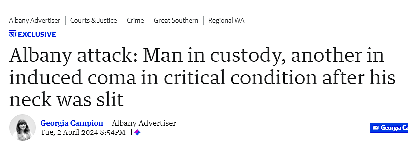 手持40cm长刀！西澳住宅遭人闯入，男子在卧室被割喉（图） - 1