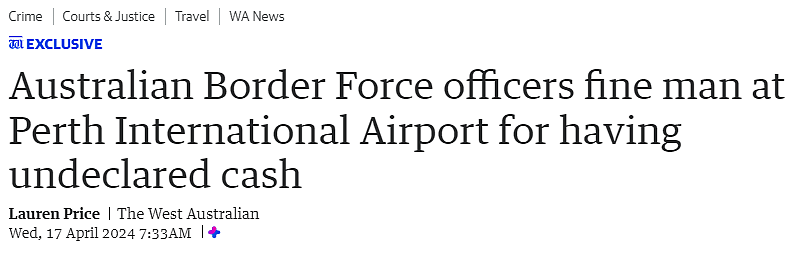 男子珀斯机场出境被拦，遭罚3756澳元！只因犯了这个错误（组图） - 1
