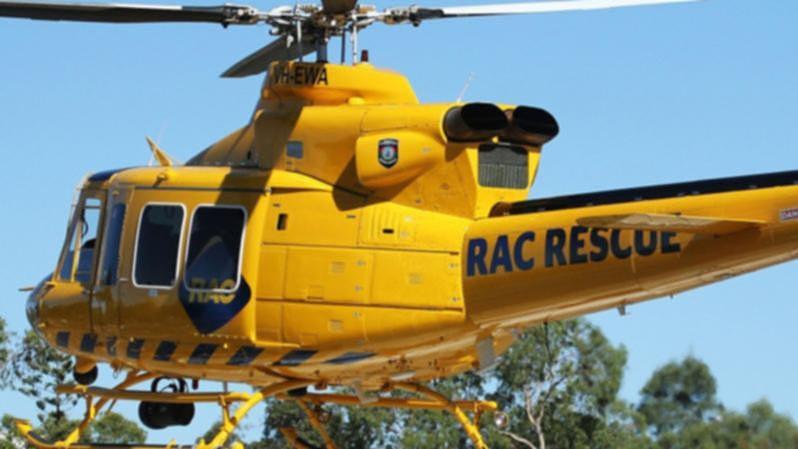The RAC Rescue helicopter is on its way to a crash in Boyerine. 