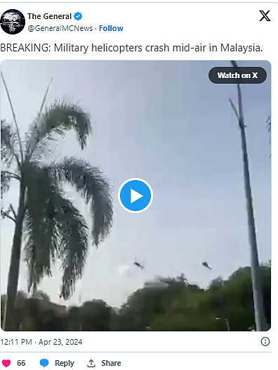 马来西亚2直升机相撞，现场影片定格恐怖一刻！海军证实10人罹难（视频/组图） - 6