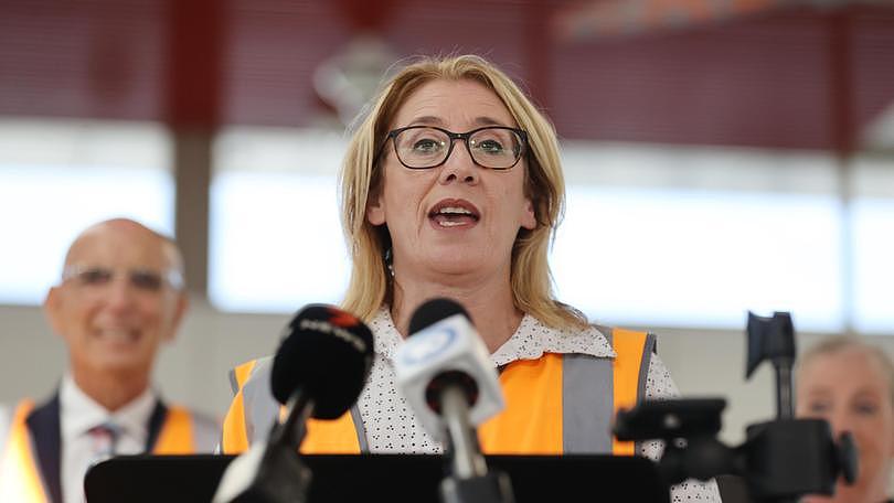 Premier and deputy premier front the media to talk about the opening date of Yanchep Rail Extension. Pictured - Deputy Premier Rita Saffioti Daniel Wilkins
