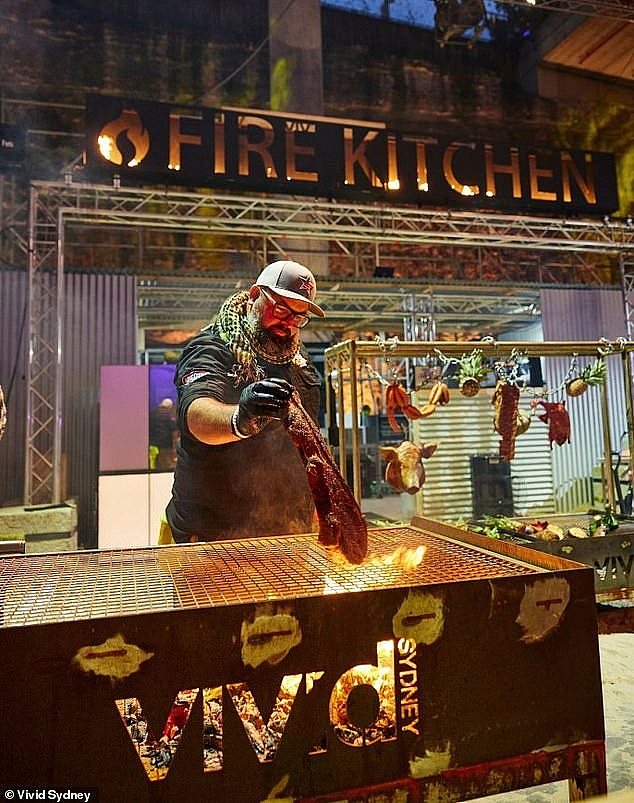 The Vivid Fire Kitchen (pictured) will be making a return this year to serve up flame-cooked meals