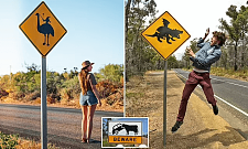 细数澳洲那些奇葩路标！袋鼠“啪啪啪”路标看懵游客...（组图）
