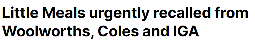 注意！畅销冷冻速食因含异物全澳召回，Woolies和Coles等店有售（图） - 1