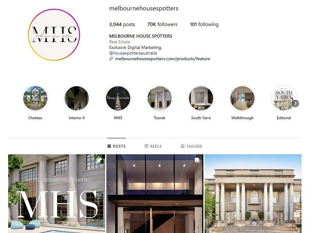The Instagram account Melb House Spotters