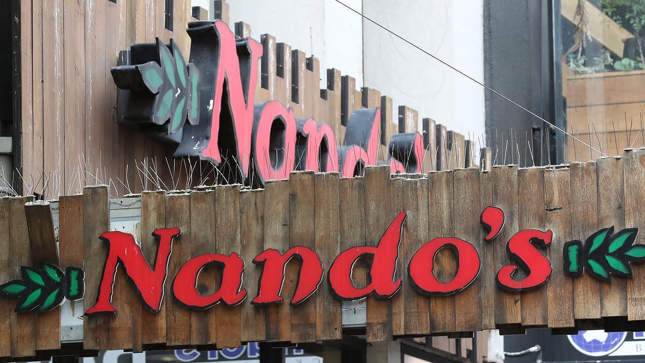 Customers are outraged at Nando’s as a picture circulates online of the companies plan to go ‘card only’. Picture: NCA NewsWire/ David Crosling.