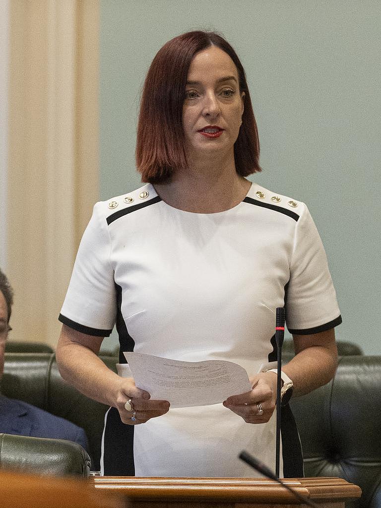 Brittany Lauga pictured during question time at Parliament House.