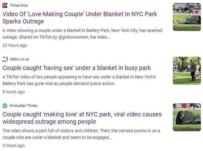 美国网友在公园拍到男女毯下激战，视频疯传后，大家决心找出他们...（视频/组图） - 15