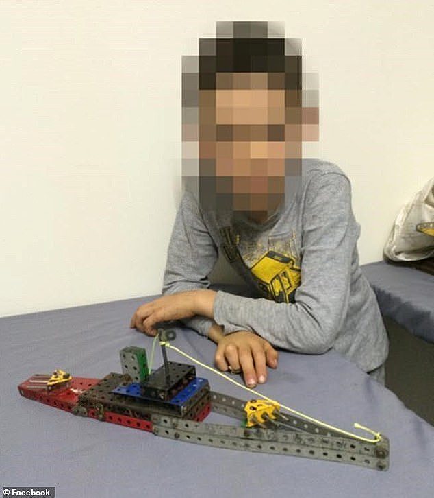 A teenager who was shot dead by police on Saturday went from playing with building toys as a child (pictured) to 'indoctrinating' high school students after being affected by Islamic radicalisation