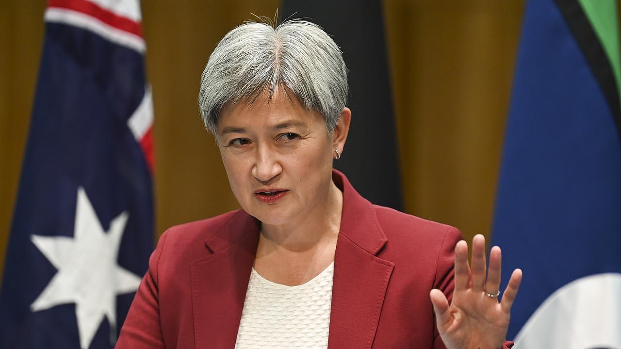 Foreign Minister Penny Wong has been urged to vote against the UN resolution. Picture: NCA NewsWire / Martin Ollman
