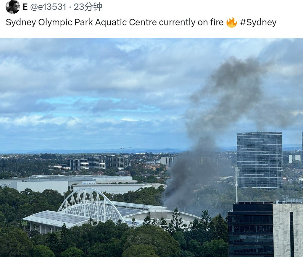 悉尼奥体游泳中心突发大火！现场浓烟滚滚，数千人紧急疏散（视频/组图） - 4