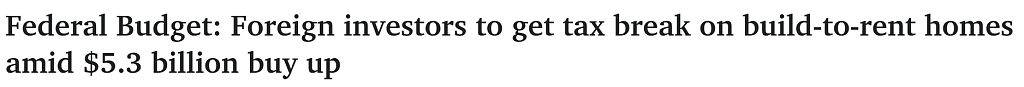 联邦预算案惠及外国投资者！购买“建造租赁”房产，可享大额税收减免（组图） - 1