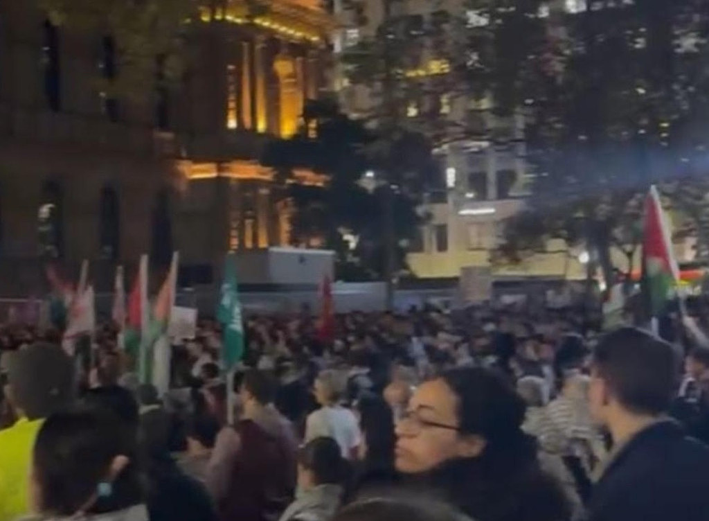 悉尼CBD爆发亲巴集会！数千抗议者参与游行，高呼“巴勒斯坦万岁”（组图） - 2