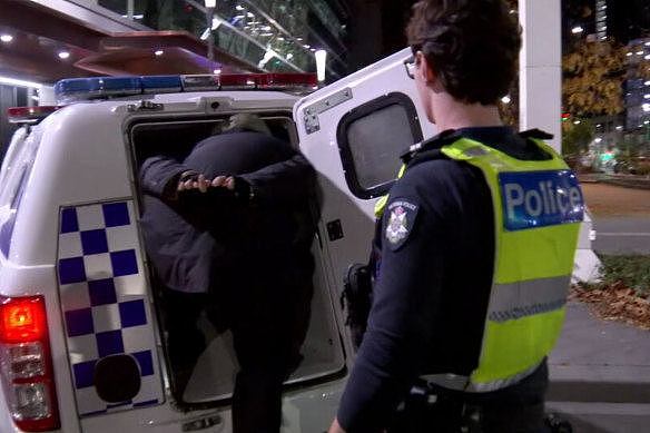 Police arrested two people over the incident at the ABC offices in Southbank.