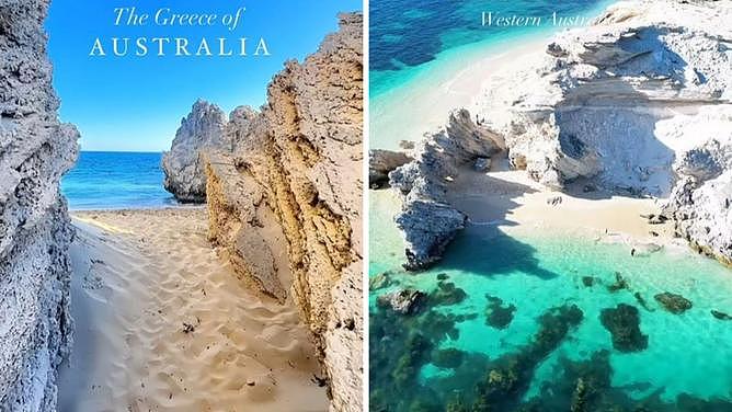 一位居住在澳大利亚的旅游影响者将西澳海滩比作希腊岛屿。