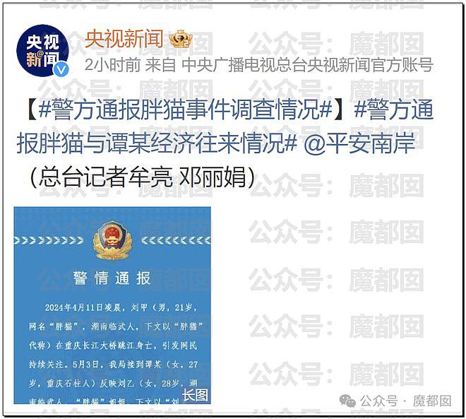 热搜第一！重庆警方发长文通报“胖猫事件”，细节引发巨大争议（组图） - 3