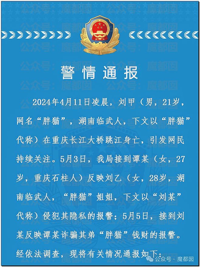 热搜第一！重庆警方发长文通报“胖猫事件”，细节引发巨大争议（组图） - 4