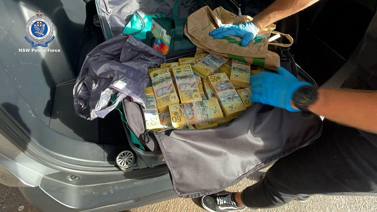 Mr Zhu was found with $1.3m cash in a suitcase in the boot of his hire car on the M1 freeway. Picture: NSW Police