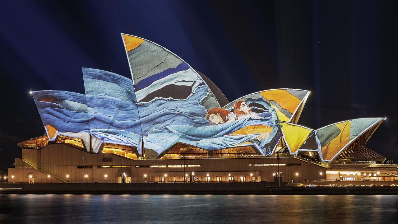 Artist Julia Gutman’s work Echo will light up the Opera House sails tonight to launch Vivid, running until June 15. Picture: Supplied