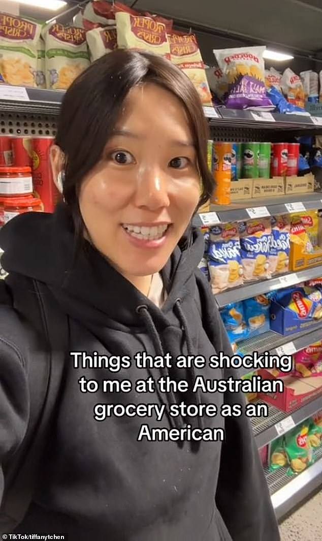 Tiffany Chen posted a video about 'shocking things' she encountered at Woolworths