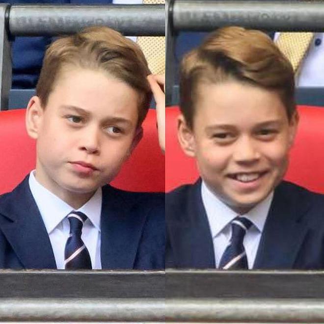10岁乔治小王子观战足总杯，和教练握手举止得体，威廉却仍难放心（组图） - 6