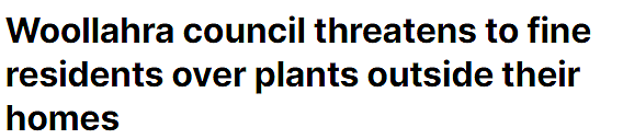 因屋外摆放盆栽，悉尼女子被罚$635！议会威胁没收财产（组图） - 1