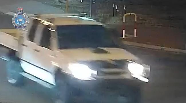 Police are searching for the driver of this ute following the savage attack.