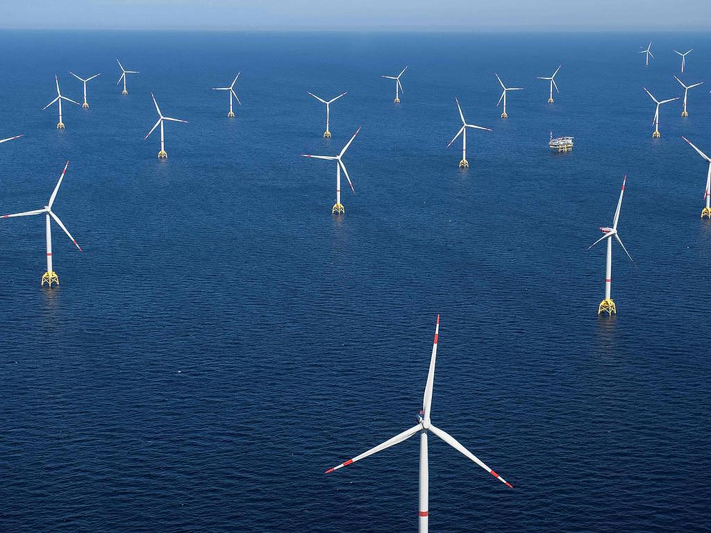 A similar wind turbine farm in the Baltic Sea, north-east of Rugen Island in Germany. Picture: AFP