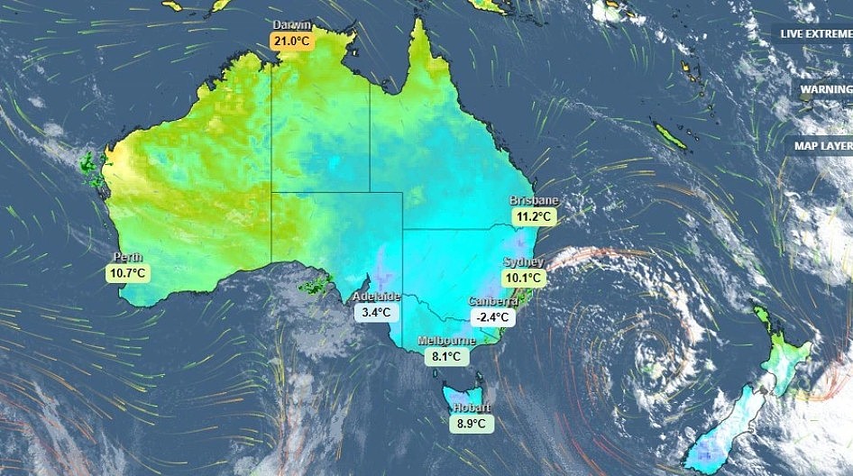 冷空气席卷澳洲！多州气温骤降，一地气温降至零下10度（组图） - 3