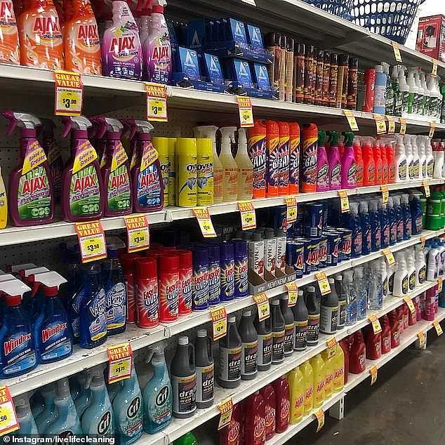 Shoppers can find heavily discounted cleaning supplies at the store