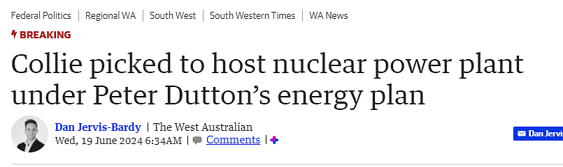 西澳将建第一所核电站，选址已经敲定（图） - 1
