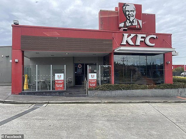 Cash-loving Australians are declaring war on Colonel Sanders after a KFC restaurant (pictured) made the controversial decision to accept card payments only