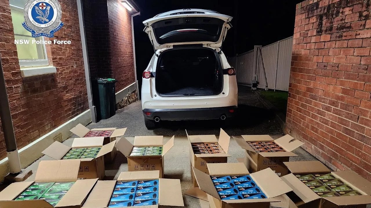 Police have seized more than 20,000 vapes in three road stops. Picture: NSW Police