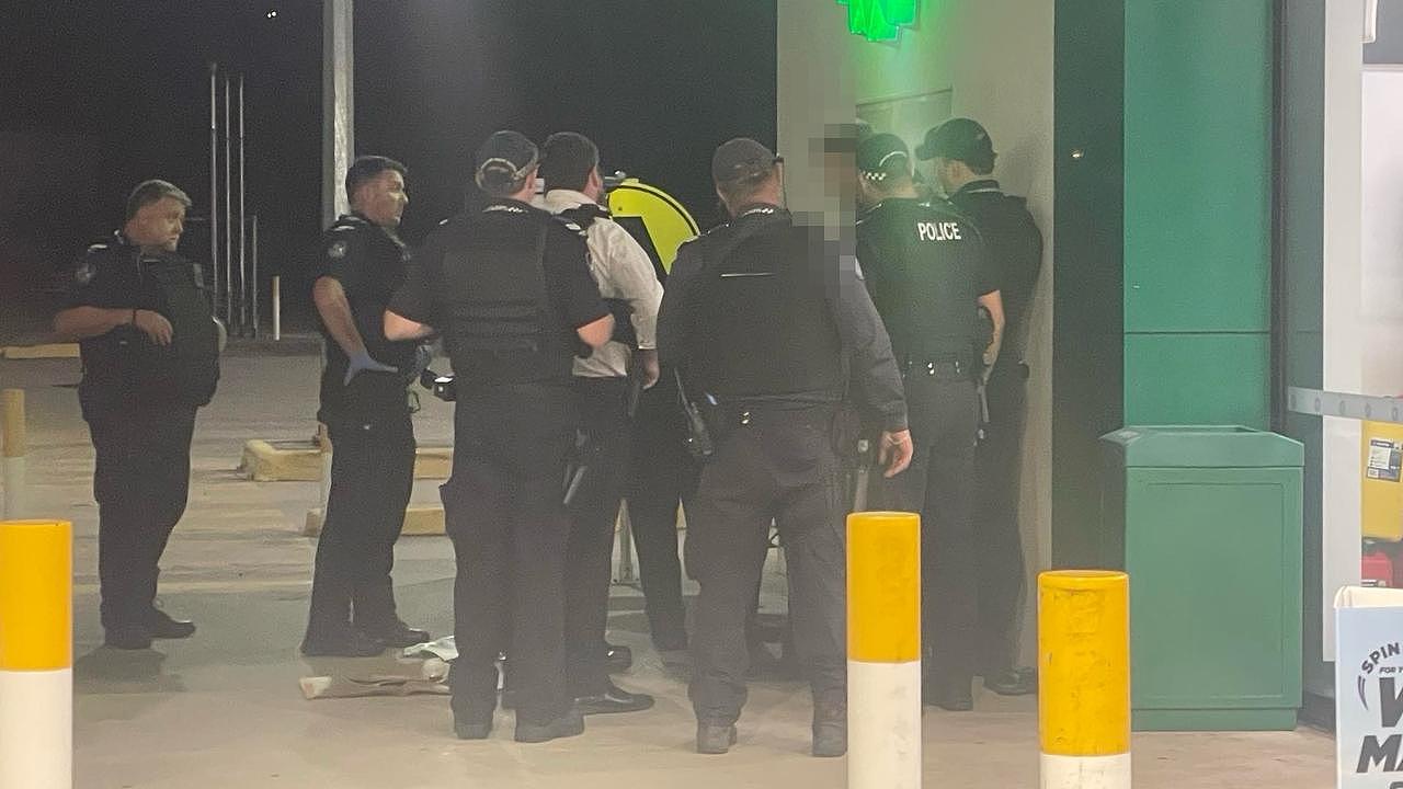 Police have taken a 31-year-old man into custody at the KFC and BP service station at Paget following a shooting incident on Robb Place South Mackay on June 19, 2024. Picture: Paul Brescia/Heidi Petith