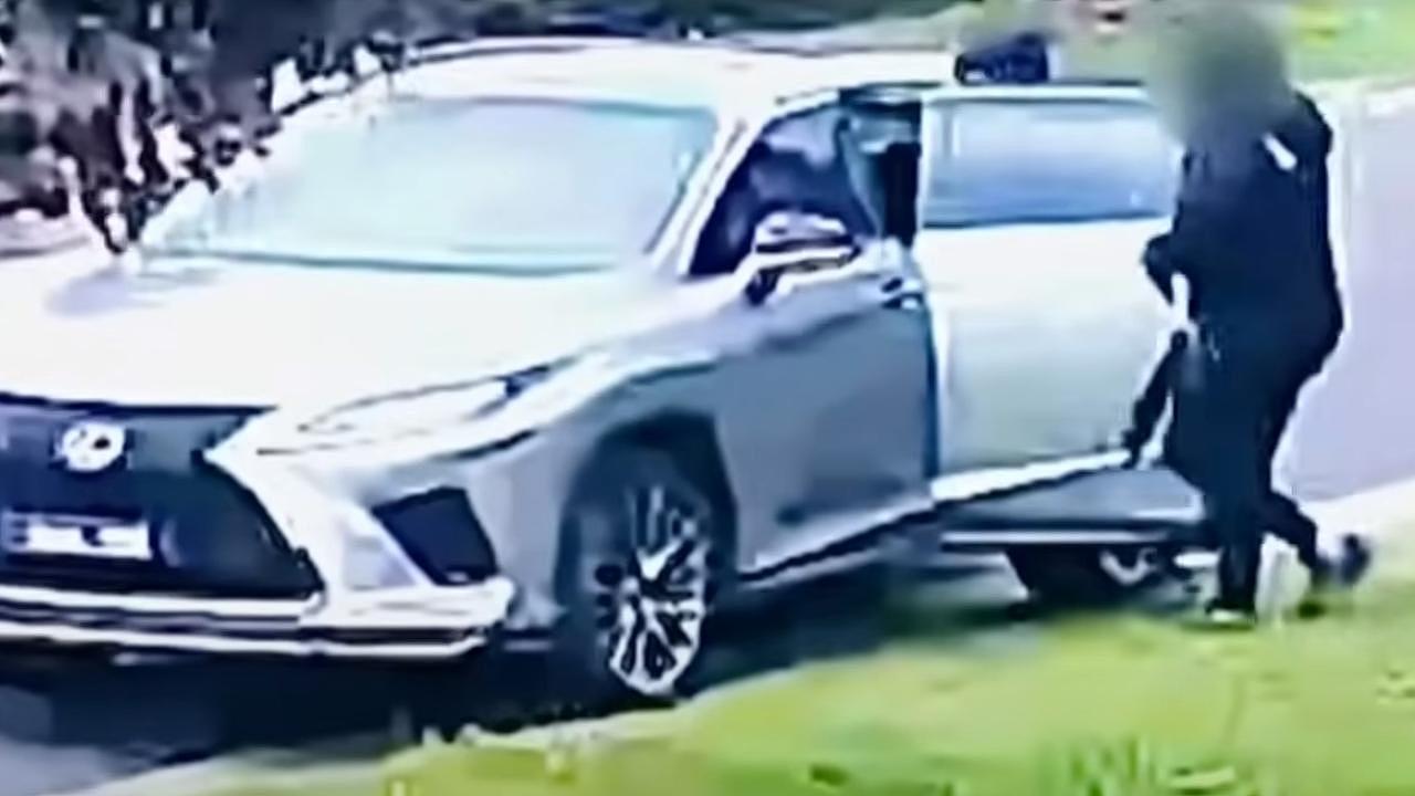 A Melbourne mother was allegedly hurled from her car by machete-wielding teen thugs in an aggressive carjacking in Melbourne’s west this month. Picture: 7News