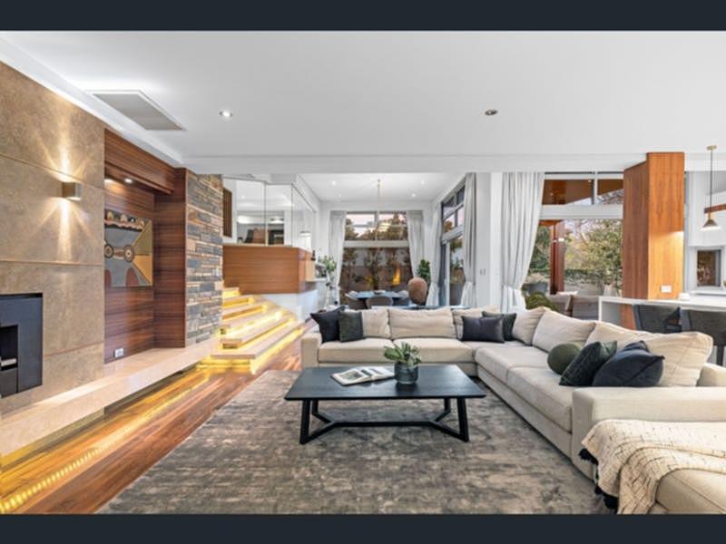 The lounge room at the Nedlands home listed by former treasurer Ben Wyatt.