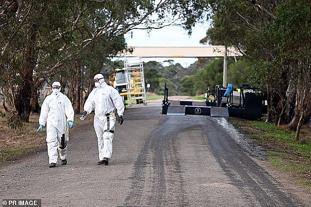 Avian flu has been confirmed at two egg farms in NSW and eight in Victoria, leading to well over one million birds expected to be culled to try and quell the outbreak (pictured, health authorities at a Victorian farm)