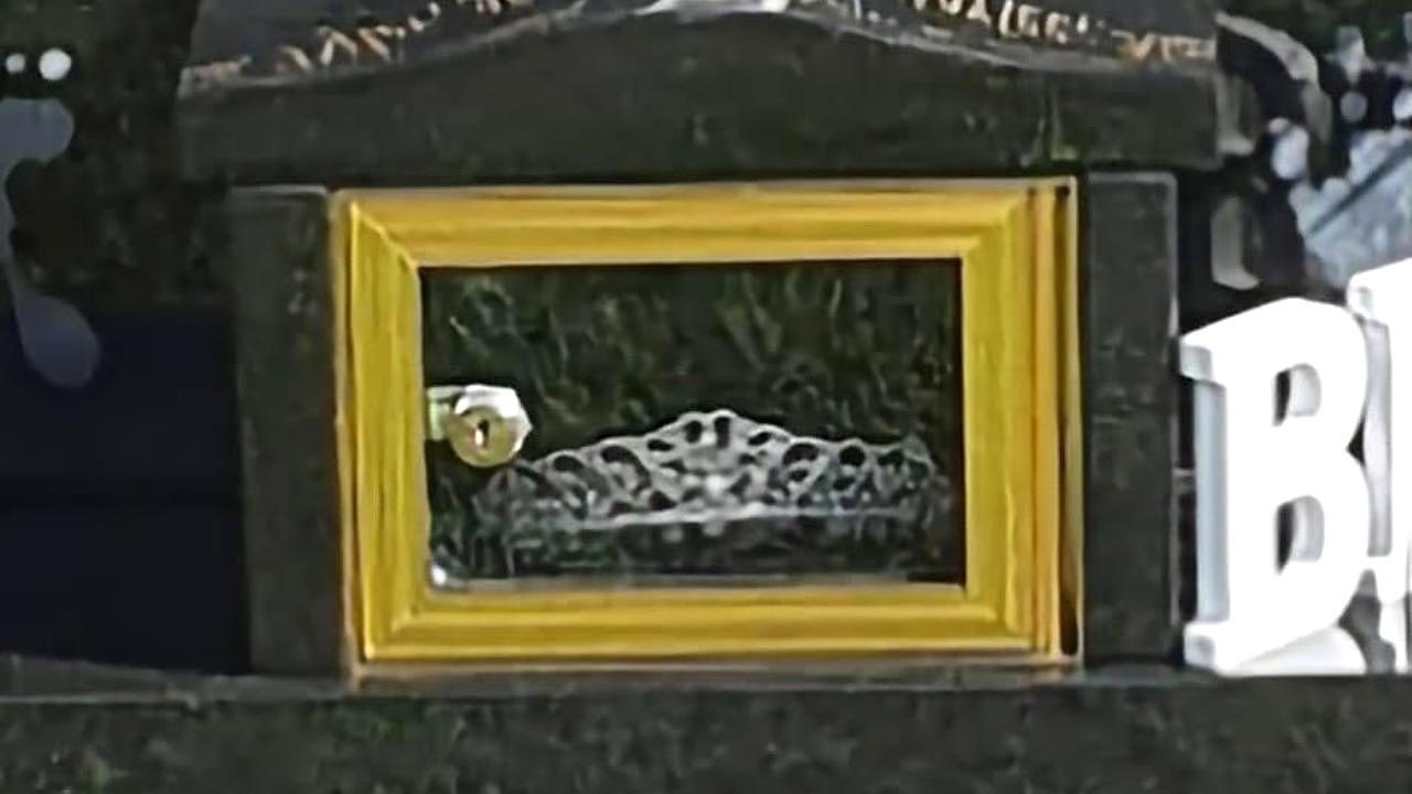 Thieves stole the precious keepsake from the grave lockbox last week. Picture: Supplied