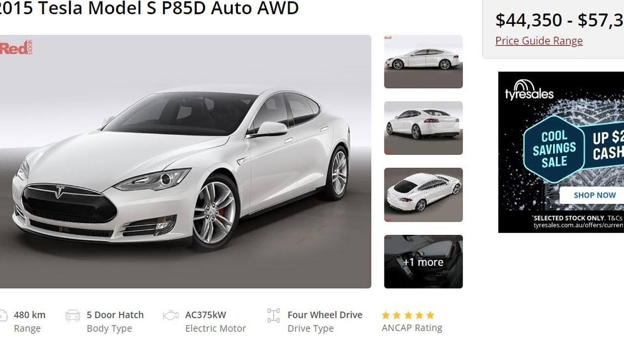 The RedBook estimated value of a used 2015 Tesla Model S P85D is a fair bit less than one owner is hoping for.