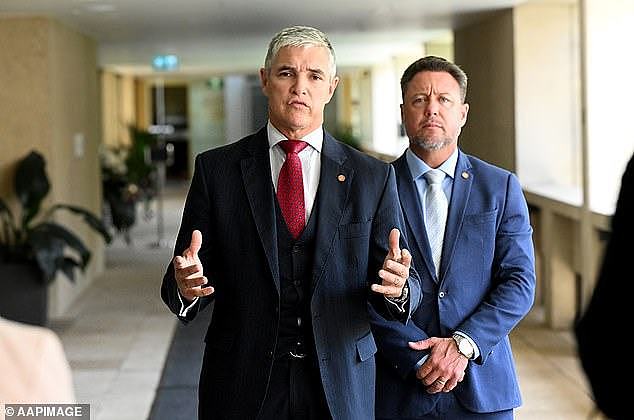 Katter's Australian Party leader Robbie Katter (left) is pictured with deputy leader Nick Dametto (right)