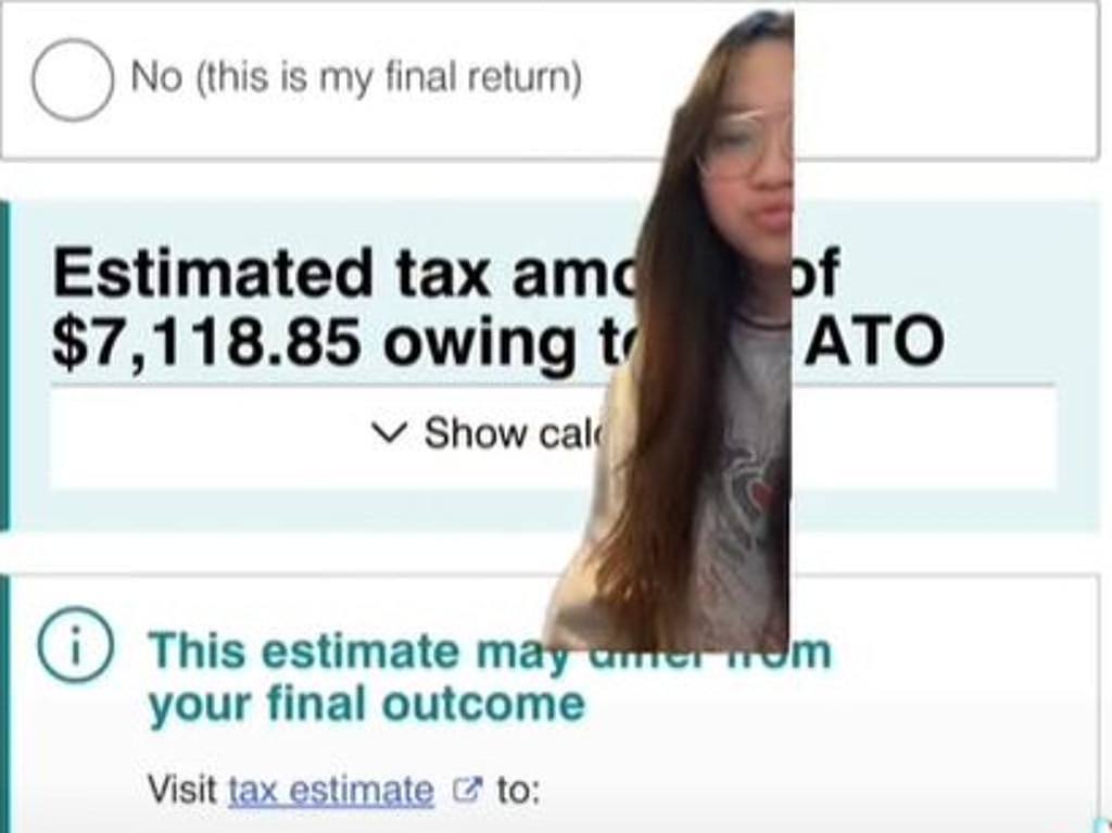 One young worker revealed she owed the ATO more than $7000. Picture: @tisadoyeng/TikTok