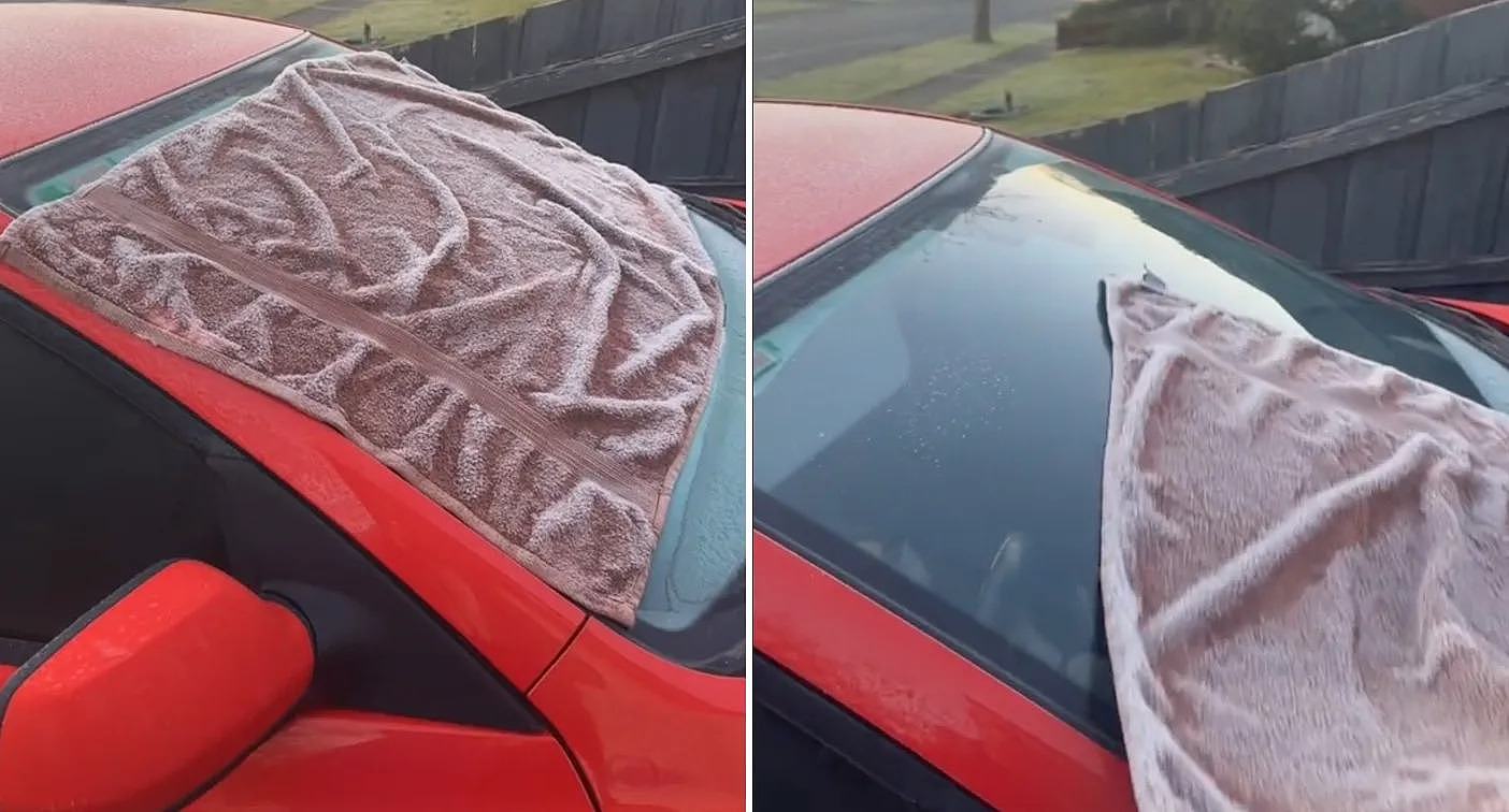 The woman's winter car hack has left many Aussies thanking her for sharing it. Source: Tiktok 