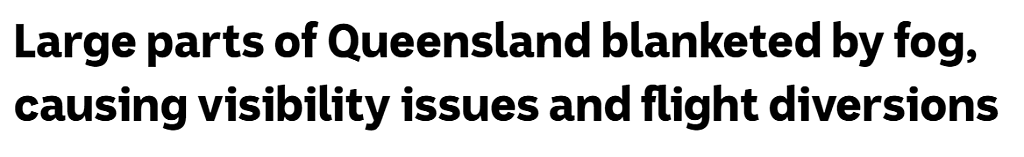布里斯班今晨被浓雾笼罩！能见度大幅下降，致多趟航班改道（组图） - 1